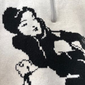 Rossignol Vintage White & Black Ski Sweater